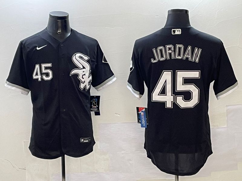 Men Chicago White Sox #45 Jordan Black Elite 2025 Nike MLB Jersey style 1->chicago white sox->MLB Jersey